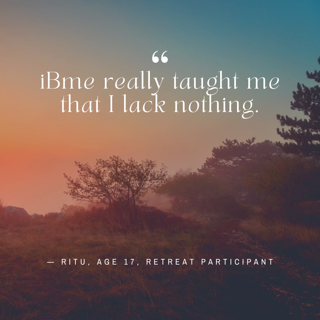 This is so well said and brings to light how uniquely each teen experiences what they need on retreat.⁠
⁠
#teenwellness⁠
#mindfulnessmonday
#openingdoors⁠
⁠
🚪Help us open more doors for teens to attend retreats! Make an end-of-year gift today: ibme.com/donate⁠
⁠