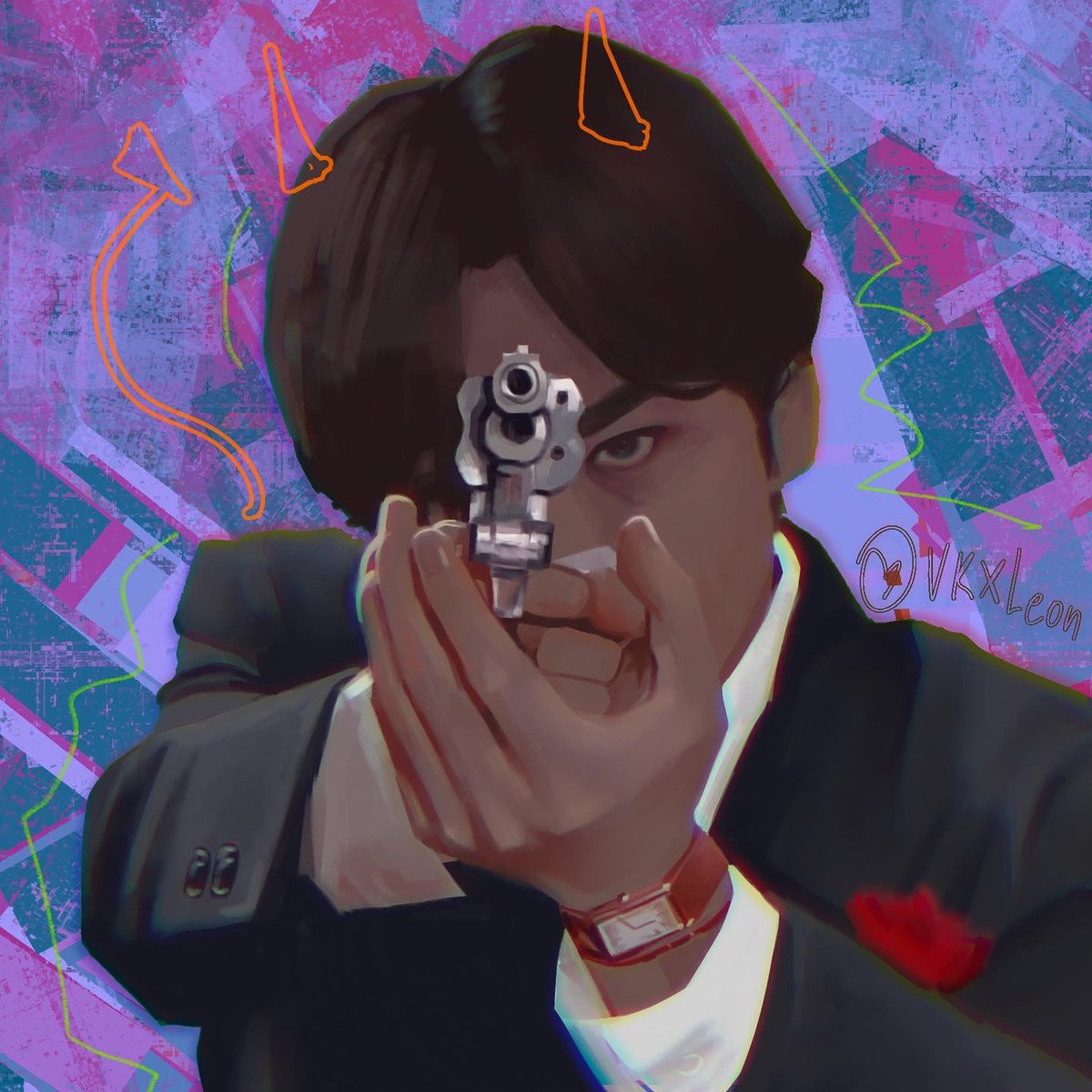 vkxleon_'s tweet photo. #bts #btsfanart #KimTaehyung 

🔫🔫 https://t.co/X19WnAa8cJ