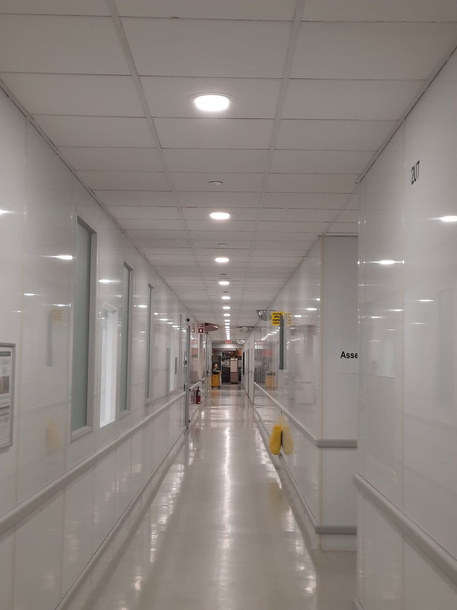 Lightenco's tweet photo. Replacing fluorescent potlights containing dual 18W PL bulbs with flush LED 12W potlights has dramatically improved the light levels in these hallways, reduced energy consumption and replacements, and they don't contain any mercury that can end up in our landfills! #saveonenergy https://t.co/HTl0LNvwVE