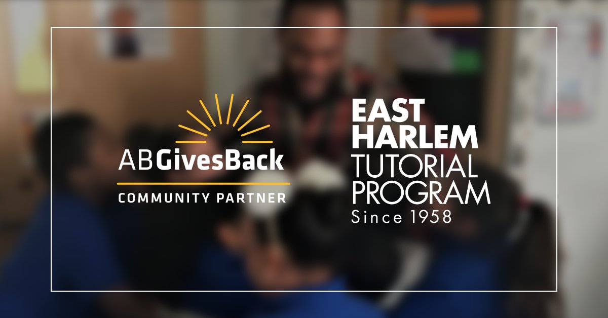 AB_insights's tweet photo. #ABGivesBack: AB is a proud partner of @EHTPnyc, an after-school program &amp; charter school focused on increasing the college graduation rate in the East Harlem neighborhood of NYC. With AB's support, EHTP serves over 600 students across 7 after-school programs. #FullyInvested https://t.co/3C1nTWh2wo