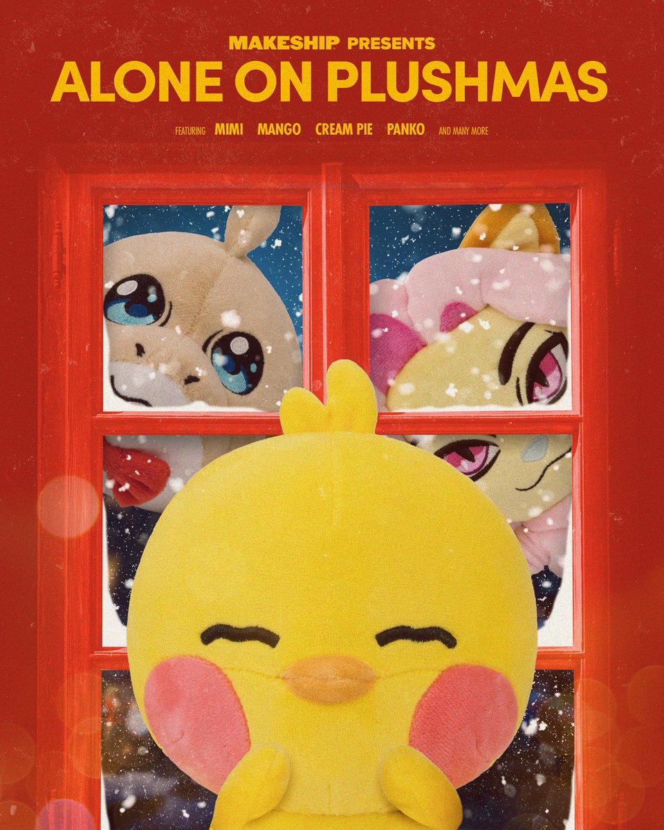 Makeship's tweet photo. Oh no, we’ve left @mimiwuvyou home alone on Plushmas! 😱

Can you guess where we got the inspiration from for this post? https://t.co/gPraQdq5Op
