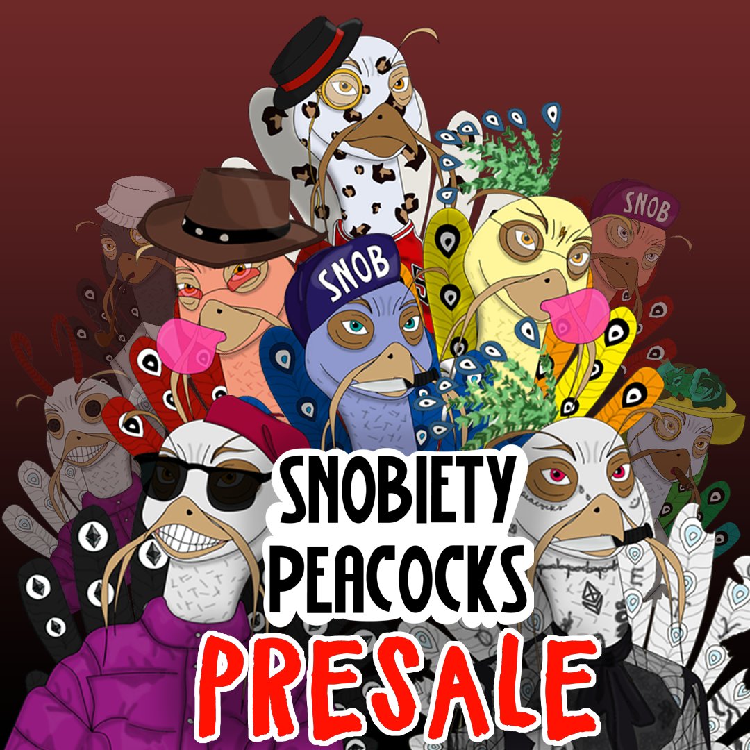 📺Today's news! 📺 On the Harvey Show📺

@SnobPeacocksNFT has already launched his Pre Sale. It's only available for their Discord members. To join this Crazy Nation click the link below.🔥
discord.gg/xwJGQDTta9

<a href="/BoredApeYC/">Bored Ape Yacht Club 🍌</a> they are coming for you.🐒

#NFT #NFTs #NFTCommunity