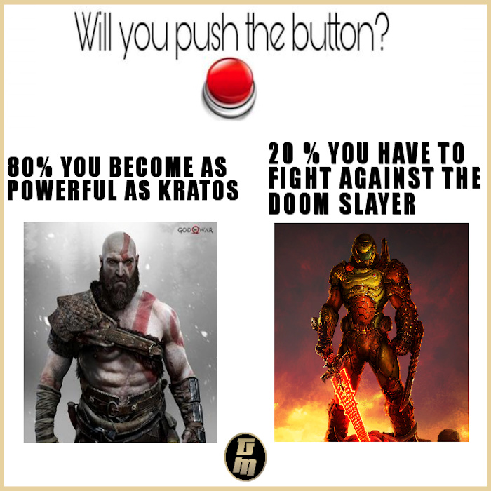 GrandMajima's tweet photo. ¯\_(ツ)_/¯

#GodOfWarRagnarok #doometernal #Kratos #doomslayer @bethesda @SonySantaMonica https://t.co/gp6BqNjpBE
