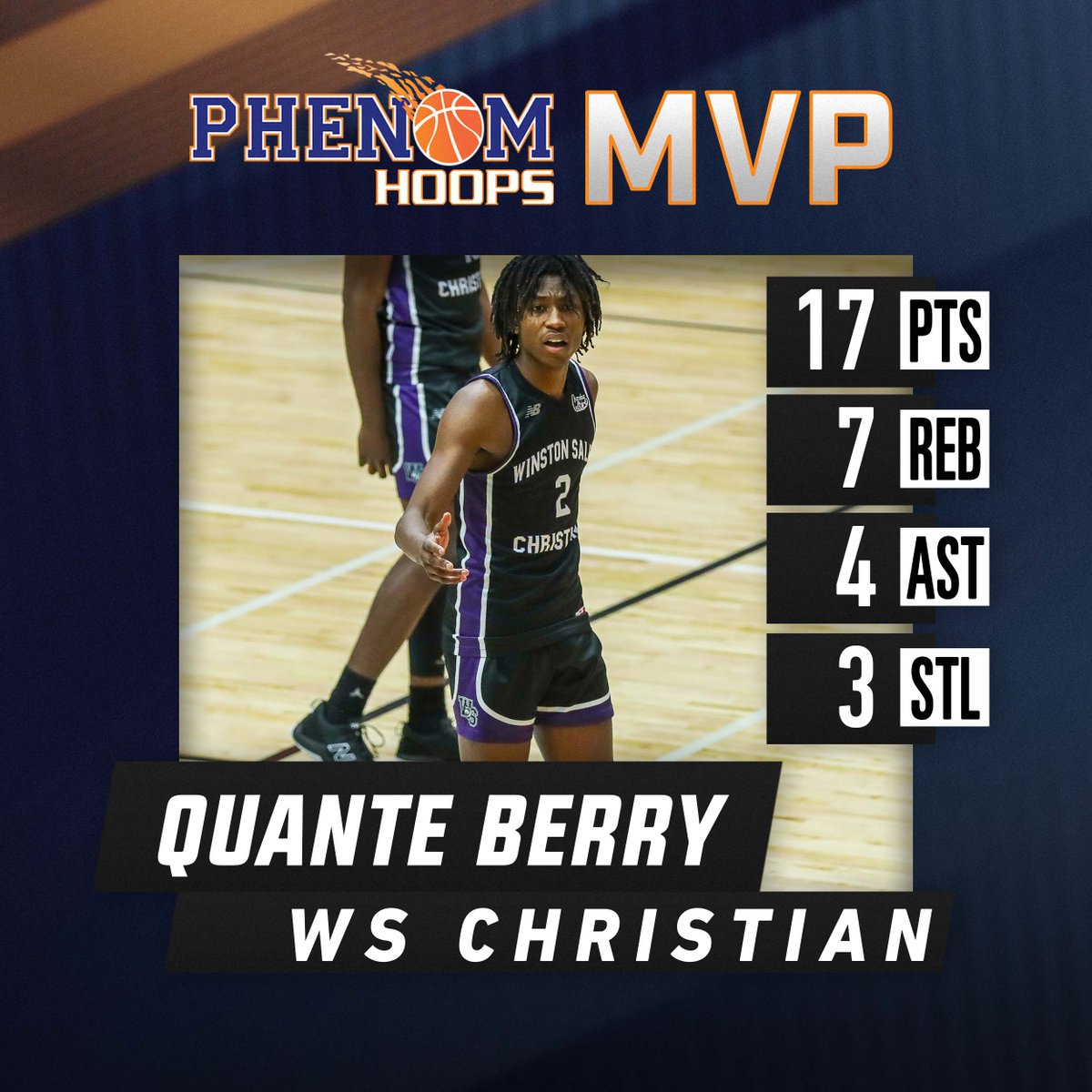 GAME 15 MVP #PhenomHolidayClassic 

Quante Berry <a href="/quante_berry/">NorQuante Berry</a> 
Camian Shell <a href="/camian_shell3/">Camian Shell</a> 
<a href="/wschristian_mbb/">Winston Salem Christian Men's Basketball</a>