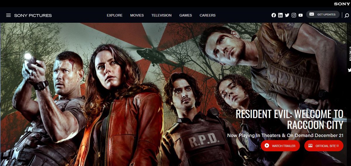 revilreboot's tweet photo. According to Sony’s website, #ResidentEvil: #WelcomeToRaccoonCity will be on demand starting tomorrow. https://t.co/8WjrYFpzQA