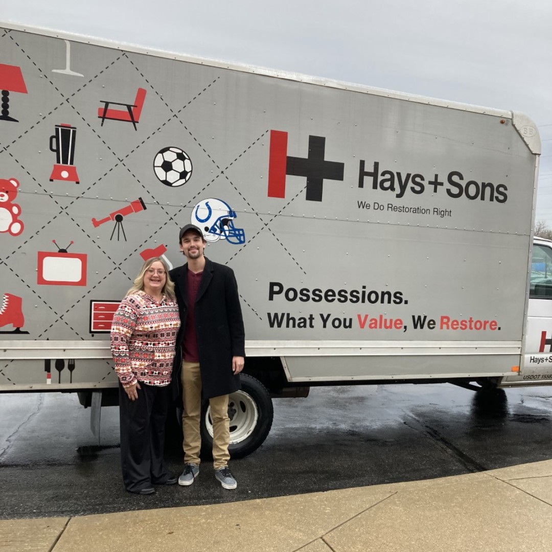 #H4H2021 is able to serve nearly 2000 kiddos thx to the generous donation drives hosted by philanthropic partners. Thank you to <a href="/haysandsons/">Hays + Sons</a> for collecting a truckload of new items to be delivered to girls and boys around the state. Pictured:  Amy Higgins and Matt Petruska.