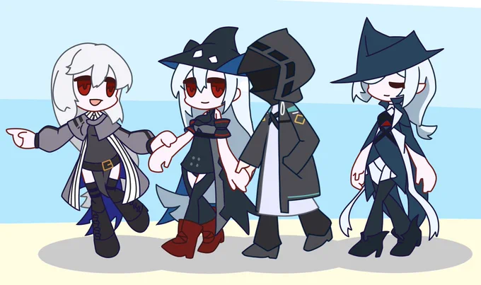 #アークナイツ 
🦈「次あそこに行きましょ!早く早く!」

フォロワー100感謝です 