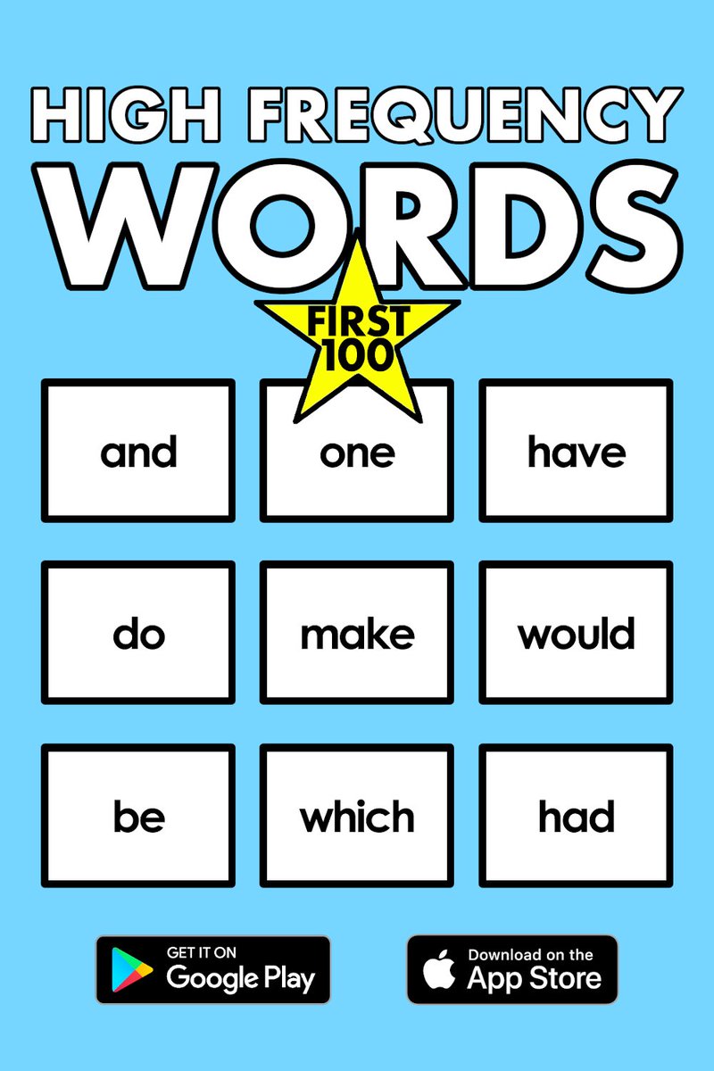 HighFrqWordsApp's tweet photo. High Frequency Words First 100 Sight Words Flash Cards https://t.co/VZgauZznKf  

Get it on Google Play https://t.co/ZHEBbR1tUM 

#firstfive #brightstart #iOS #k12 #kids #parenting #prek #preschool #preschoolers #Kindergarten #ece #learning #MondayMotivation #mondaymood #monday https://t.co/NTvcD0NoYj