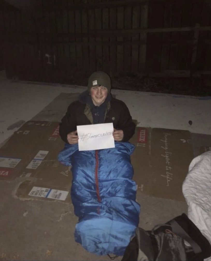 belvosleepout's tweet photo. Here’s some of the students this year who slept out in the cold, as thousands do every night, to raise awareness for homelessness. Donate online at https://t.co/Gpzd0mk4S0
#Sleepout2020 https://t.co/tVBbi7bnqT