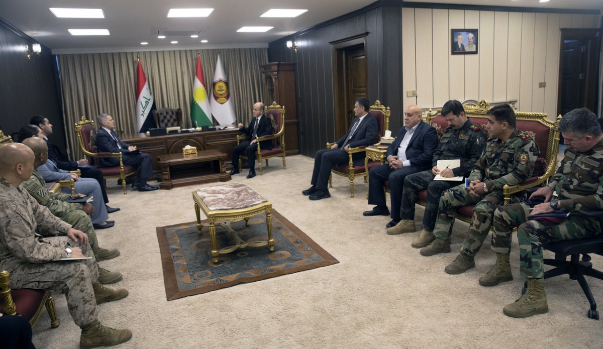 KRG_MOPE's tweet photo. @KRG_MOPE minister welcomed @USEmbBaghdad ambassador, were they discussed the ISIS threats &amp; their recent activity &amp; @KRG_MOPE #reformprocess &amp; relations between iraqi defense ministry &amp; @KRG_MOPE, &amp; support of USA for the @KRG_MOPE &amp; the iraqi army in the war against daesh. https://t.co/J6U9JLciD5