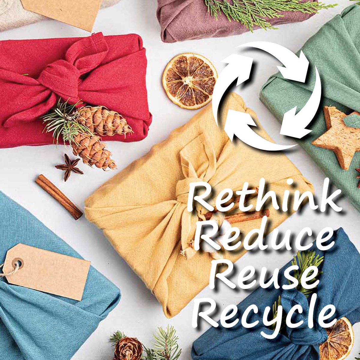 ResRecGipps's tweet photo. Who rolled their eyes when mum reused last year's #christmas wrapping paper. Well, now used paper is OK, it's a sustainable option.

Other ways to #reducewaste when wrapping:
- newspaper with a bright ribbon
- use a scarf or t-towel.
- https://t.co/HAd0ZZrl5h
#resourcerecovery https://t.co/8TQmpItyd2