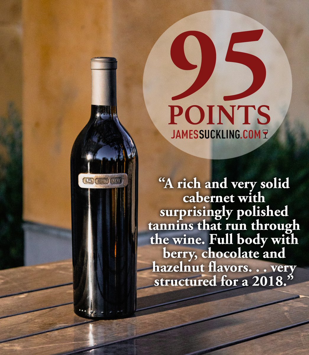 James Suckling has awarded our 2018 Millennium MM Vineyard Cabernet Sauvignon 95 points! Cheers to our winemaker Jason Moulton and to our talented winemaking team for crafting such a spectacular vintage.