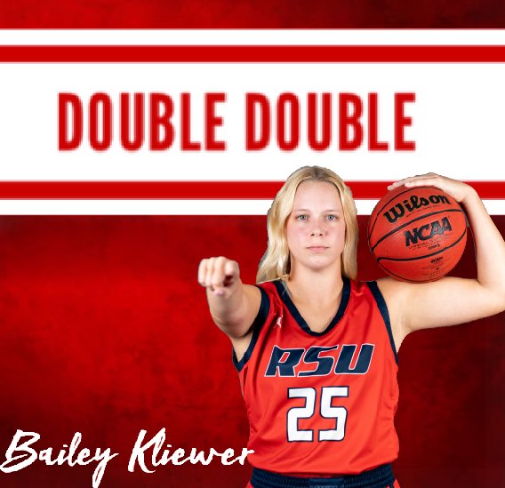 rsuwbb's tweet photo. ANOTHER DOUBLE DOUBLE BY @kliewer_33 

13 PTS 🤝 10 REB https://t.co/aA37EeEpd6
