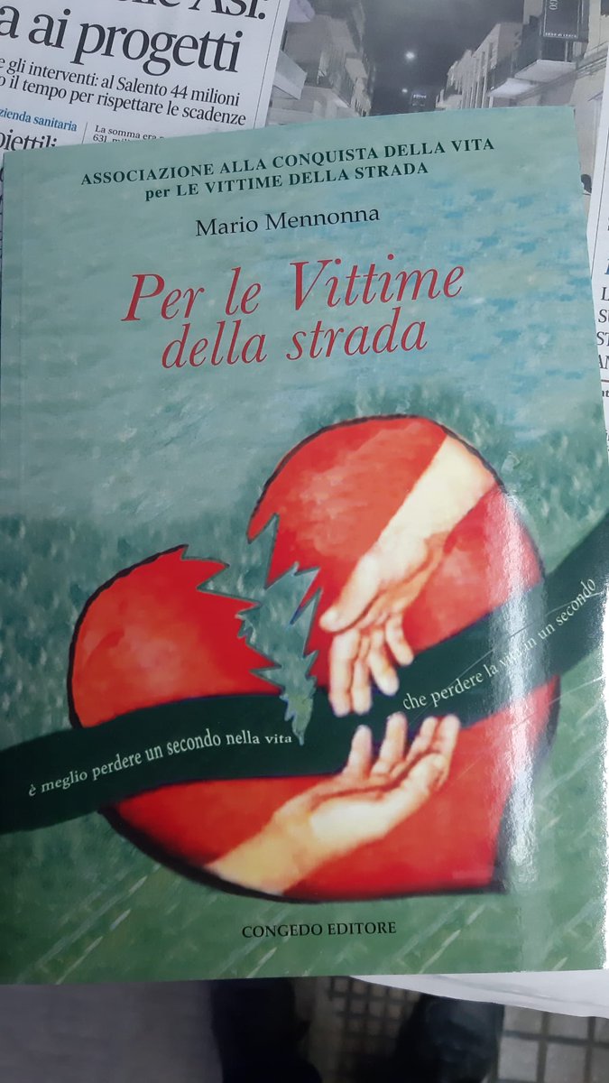 WGabellone's tweet photo. Giorno 11-13 e 19 gennaio riprenderà il nostro viaggio nelle città Salentine per presentare il nostro libro, raccontando 18 anni di storia vissuta all'insegna del ricordo e della sensibilizzazione.
Chi desidera fare un regalo a Natale, scriveteci a: 
allaconq.dellavita@libero.it https://t.co/yaVIchARCi