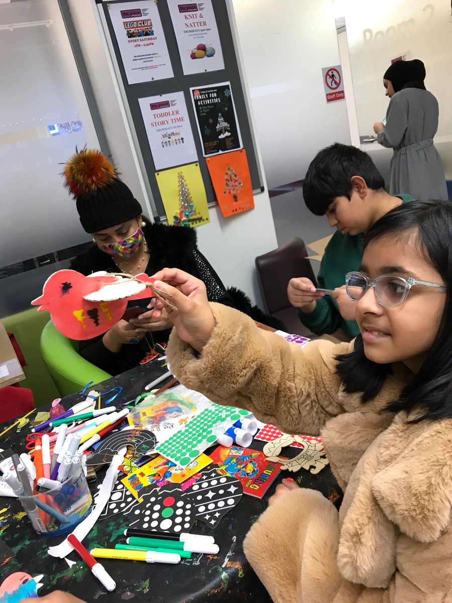 curiouscrafty's tweet photo. It’s been a really busy day @ThePlaceM14 we’ve really enjoyed being creative together join us tomorrow 21st December at 11am -3pm for dancing 💃 food and more art! https://t.co/SMw2bJEFR5