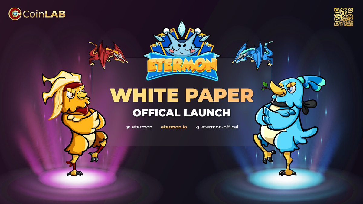 👏 <a href="/EtermonOfficial/">Etermon</a> officially launched the #Whitepaper.
💥With the ambition to be more than just a game, #Etermon's team is building a games, entertainment, and media ecosystem to bring lasting value to everyone.
Read it here:doc.etermon.io/welcome-to-ete…
#CoinLAB #NFTGame