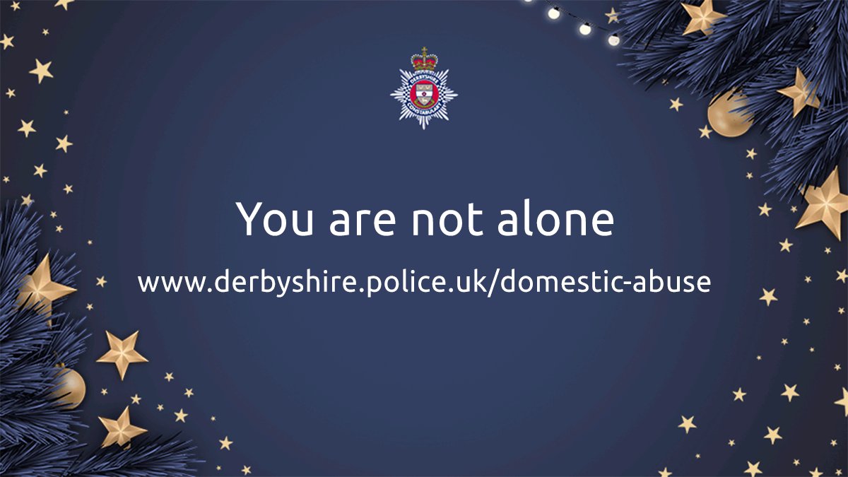 DerbysPolice's tweet photo. Home isn’t always a happy place at Christmas. For some it is a place of worry, fear and control. Help and support doesn’t go away just because it is #Christmas. If you, or someone you know are suffering #DomesticAbuse, please get in touch. https://t.co/zpYoAH7ARC https://t.co/XBTlIgpup3