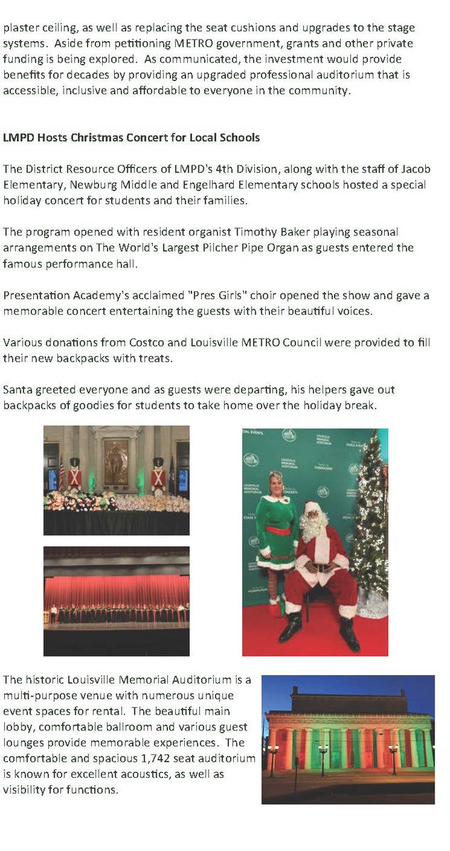 LouMemFound's tweet photo. Just in time for the holidays and as the year comes to an end, enjoy the auditorium's foundation "Winter" newsletter!" https://t.co/l2VCQu2Ajj