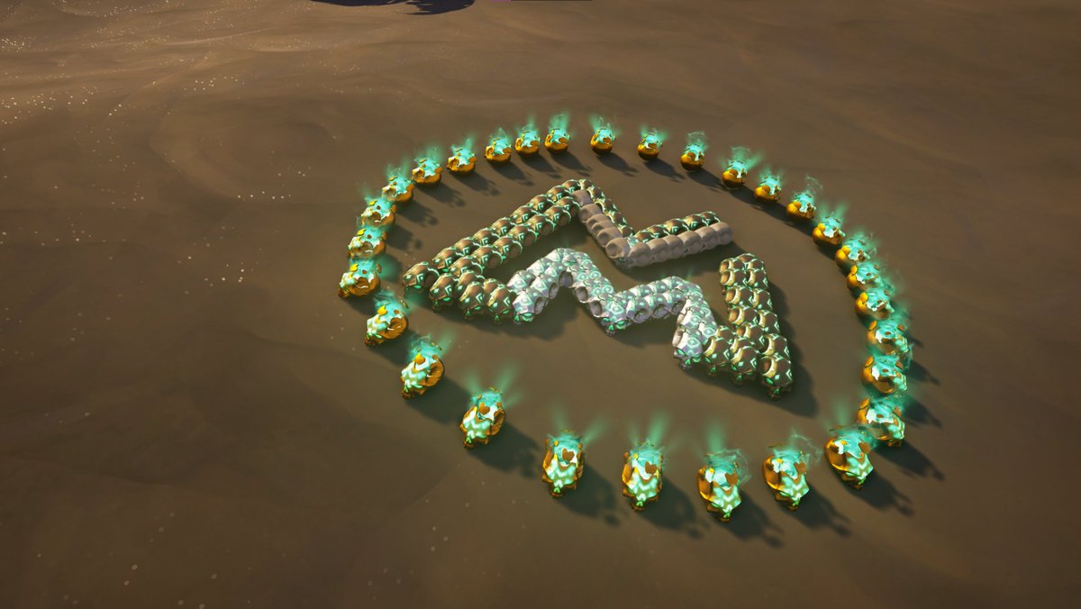 soranzoOG's tweet photo. The Madrinas logo made out of 30 Villainous, 26 Hateful, 48 Disgraced, and 12 Foul Skulls!

It took a long time, but coffee and friends fueled me all the way through!

@Madrinas @SeaOfThieves #SoTShot https://t.co/ZWPnnDZM4A