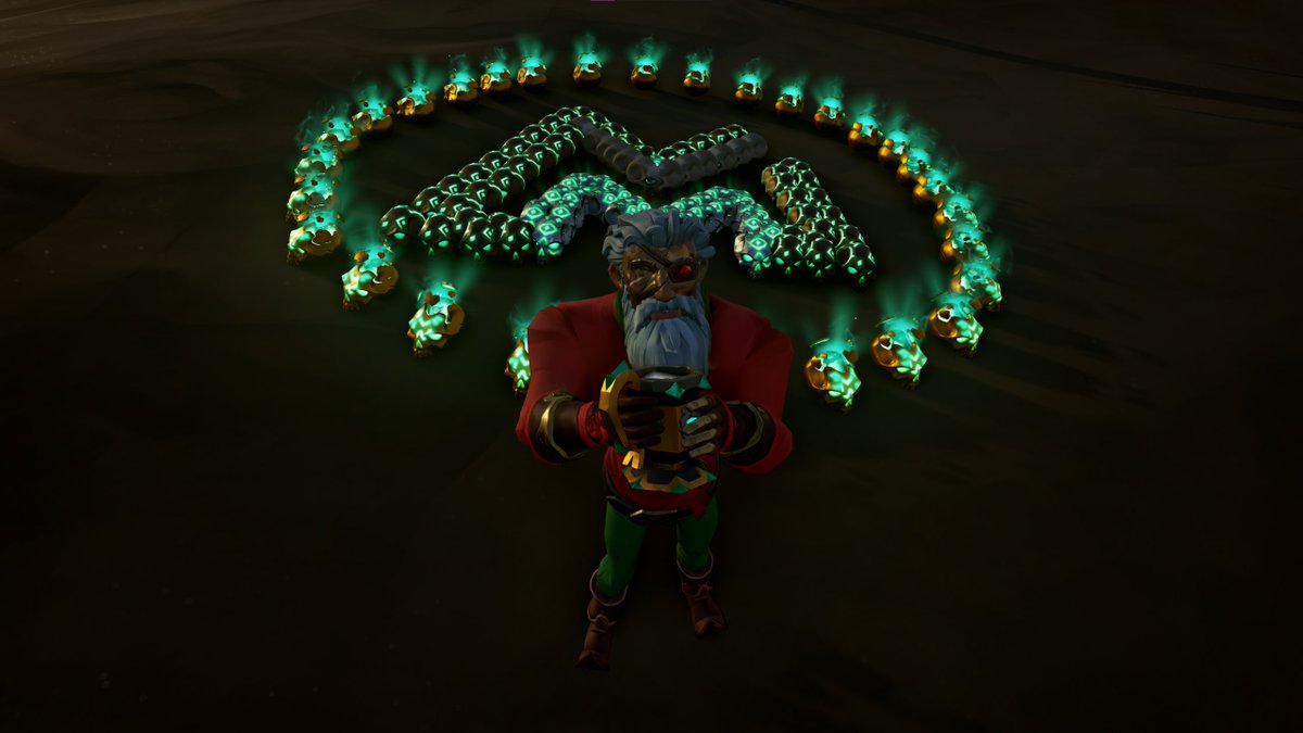 soranzoOG's tweet photo. The Madrinas logo made out of 30 Villainous, 26 Hateful, 48 Disgraced, and 12 Foul Skulls!

It took a long time, but coffee and friends fueled me all the way through!

@Madrinas @SeaOfThieves #SoTShot https://t.co/ZWPnnDZM4A
