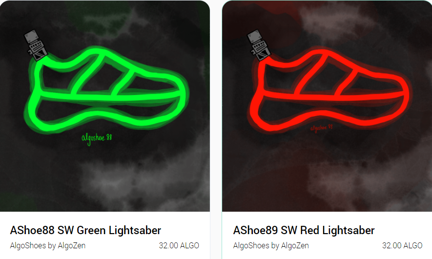 AlgoShoes's tweet photo. Last 2 #StarWars inspired AlgoShoes just dropped for sale. All other 88 Shoes are SOLD!

Get them now! 👇

#88 https://t.co/kMCHANDgHU
#89 https://t.co/NnVhGxIi8N https://t.co/MhpGHVYeGy