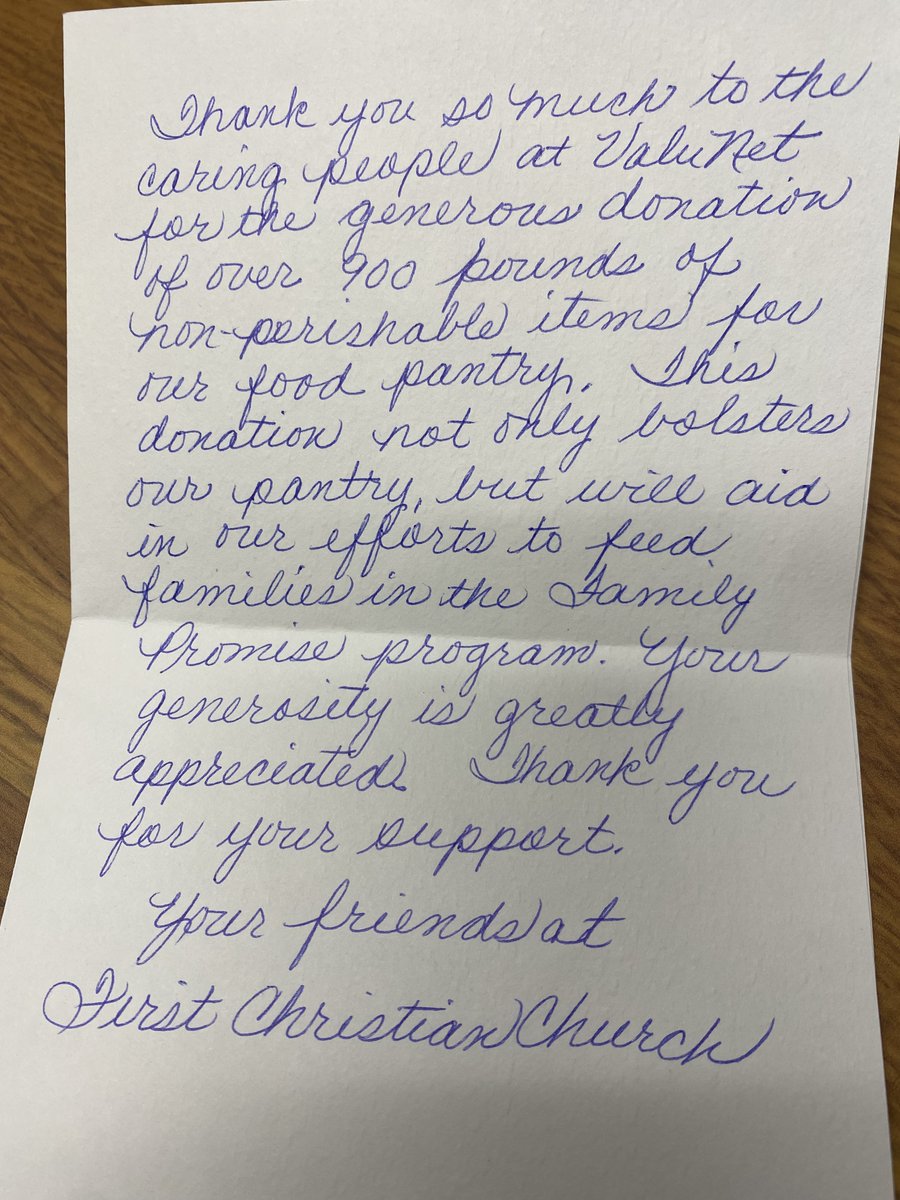 Another successful Stronger Together Food Drive! This year we were able to donate over 900 pounds of food to First Christian Church of Emporia.