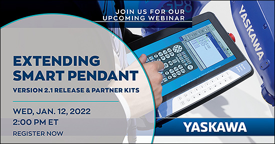 SAVE THE DATE: Join Yaskawa Innovation expert Andrew Boddiford to learn more about the latest Smart Pendant offerings on Jan. 12. Building on prior release updates, software version 2.1 provides helpful improvements for optimum application control.
https://t.co/UwKE4GmaTJ https://t.co/EGXT5kSm0i