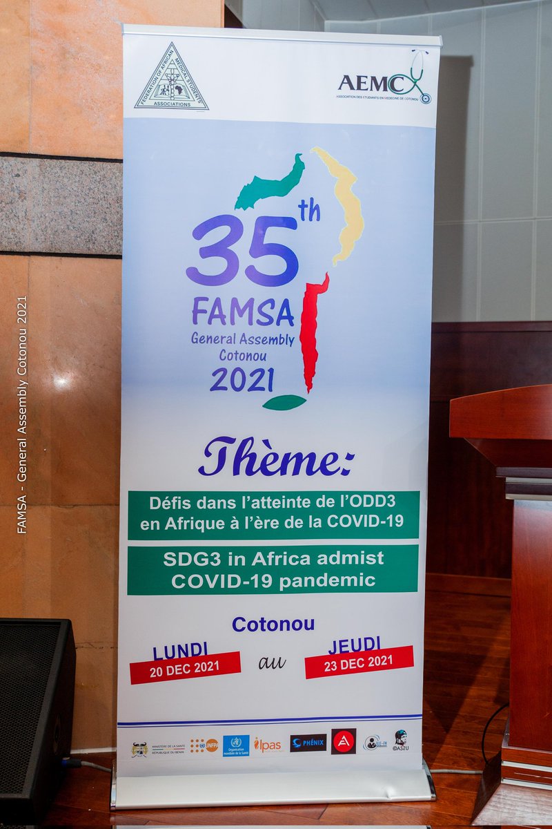Le Président de la FAMSA <a href="/woode_kojo/">Philemon O. Kojo-Woode</a>   
 du Nigéria et son équipe présente lors de la 35e AG au Palais des Congrès de Cotonou
@sadigqu
 UN@AMOUSSOURobert7