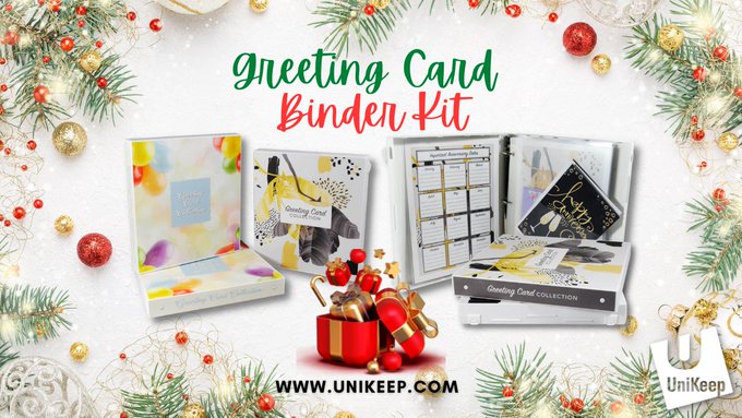 UniKeep’s Greeting Card Organizer is a fun &amp; functional kit for organizing greeting cards you receive. 

Get yours now ➡ bit.ly/3oPyuXA

#greetingcards #greetings #GreetingCard #greeting #greetingcardbinder #holidays #unikeep #organization #plannerlover #Christmas2021
