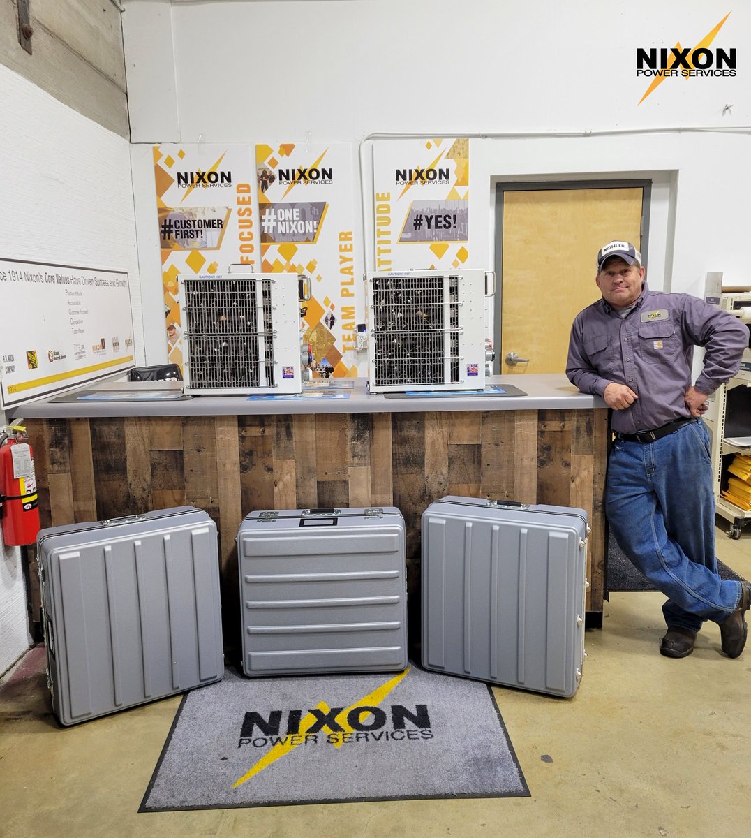 Nixon_Power's tweet photo. @Nixon_Power recently invested in multiple 100kW load banks from Cannon Load Banks.

This is just one way in which Nixon continues to move the needle in innovative training and development. 

#NixonPowerServices #KOHLERPower #generatorservice #techniciantraining #training https://t.co/nOxJf2SIAX