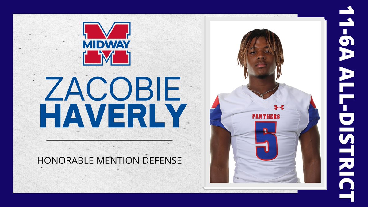 Congratulations <a href="/ZacobieH/">ZaCobie Haverly</a> ! <a href="/MidwayFB/">Waco Midway Football</a> #alldistrict <a href="/midwaytdclub/">Midway Touchdown Club</a> <a href="/MidwayHS/">Midway High School</a>
