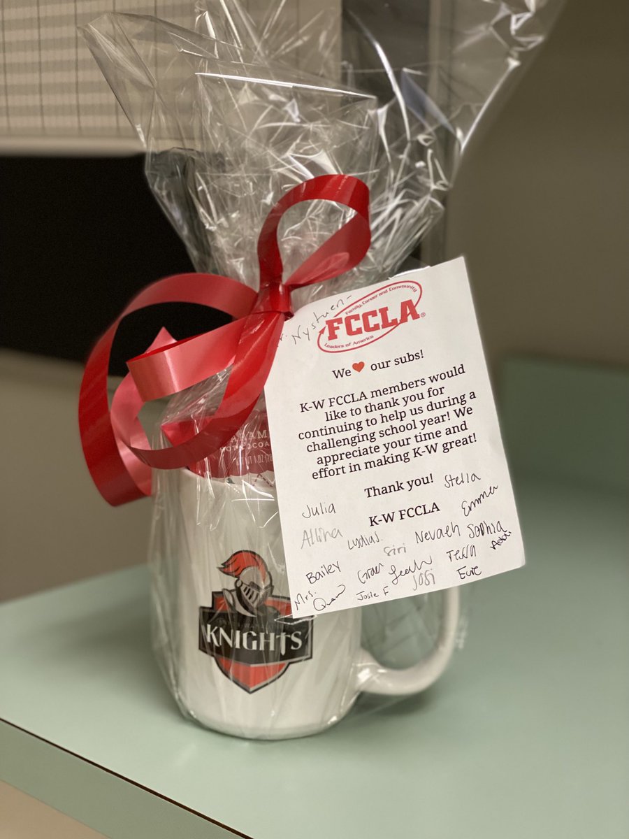 Stacyquam's tweet photo. K-W FCCLA would like to say thank you to the substitute teachers who have helped us out during this school year! We appreciate all you do! https://t.co/pBCPlS92O3