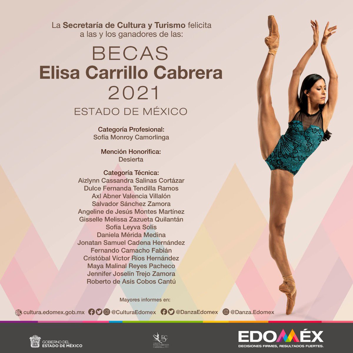 ivetiga's tweet photo. Aquí los resultados de las convocatorias para ser parte de la Compañía de @DanzaEdomex 👇🏼👇🏼
@CulturaEdomex @Marcelaglezs 
¡Felicidades a las y los ganadores! https://t.co/lHmCj0k733