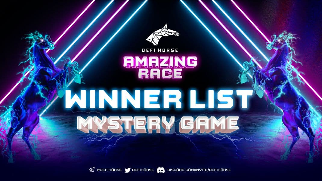 🎋 Félicitations à tous les gagnants du jeu mystère #DeFiHorse.
Les récompenses seront divisées également entre chaque personne, chacune d'une valeur de 50$. 
Envoyez votre portefeuille Bep20 à la fanpage #DeFiHorse pour réclamer votre prix.
t.me/DeFiHorse_news…
#CoinLAB