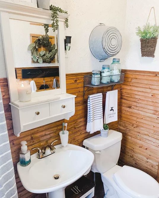wonder777's tweet photo. If rustic is your goal for updating a #bathroom, these ideas can help. #homeimprovement  https://t.co/NlaxAmmUaa https://t.co/l9FBPIH53r