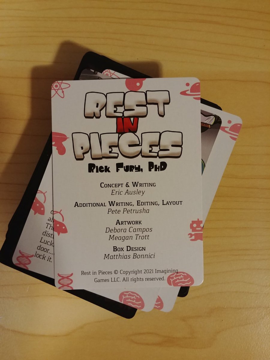 BozShulun's tweet image. Just received my copy of the expansion deck that I wrote for @IG_Pete 's Rest in Pieces. Super grateful for the opportunity and proud of how it turned out.