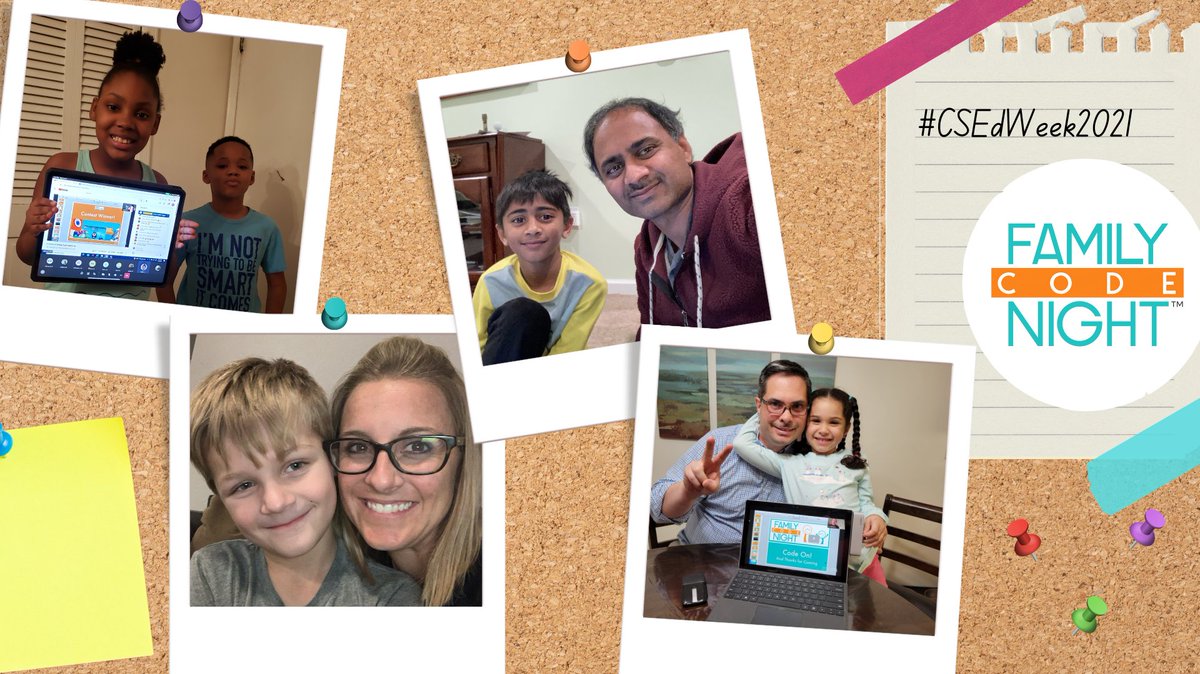 CSisElementary's tweet image. Nearly 300 schools from across the country participated in #FamilyCodeNight during #CSEdWeek2021!🥰

@CSEdWeek #CSforAll #CSEd #CodeTogether #CSEverywhere #EverySchoolCan