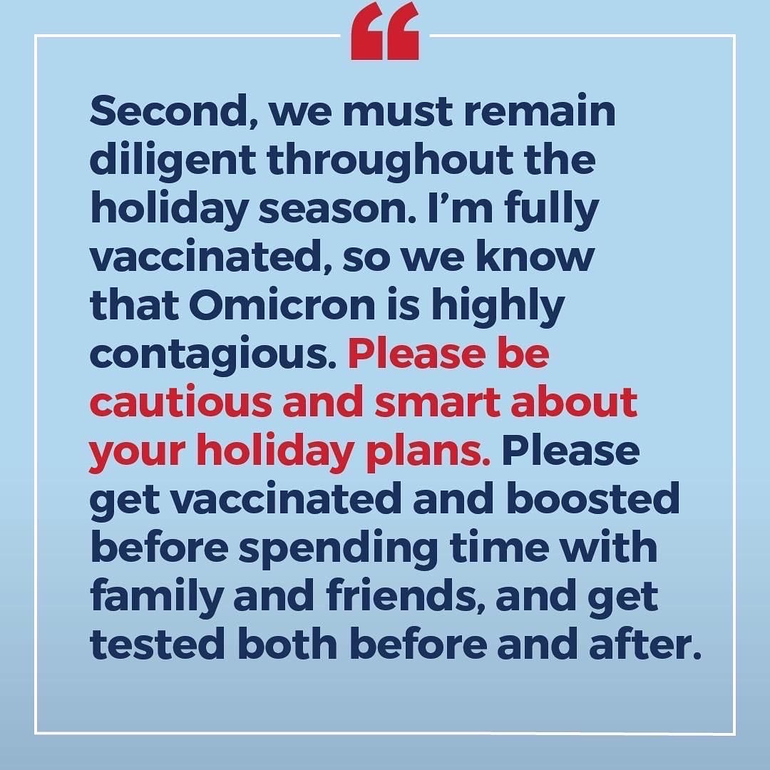 andreforatlanta's tweet photo. Today I tested positive for COVID-19 with a rapid test. I am feeling well and have mild symptoms. Please be smart about your holiday plans. Get tested. Wear masks. And get vaccinated. I’ll be back out in the city as soon as I can. Stay safe this holiday season! https://t.co/SClRYb3pBl