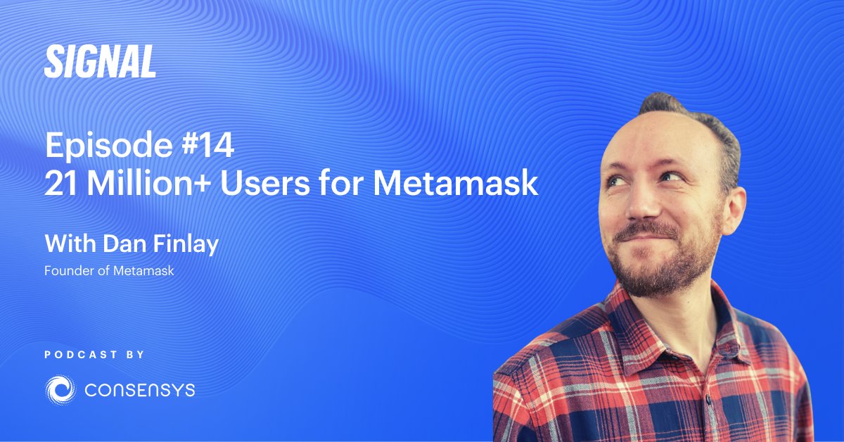 In our latest #SignalPodcast, <a href="/LexSokolin/">Lex Sokolin | Generative Ventures</a> talks to <a href="/danfinlay/">Dan FinIay</a>, founder of <a href="/MetaMask/">MetaMask 🦊</a>! 

Discover how the evolution of Web3 is reflected in the use of MetaMask from DeFi to NFTs and DAO + much, much more. 
bit.ly/3FvvgzH