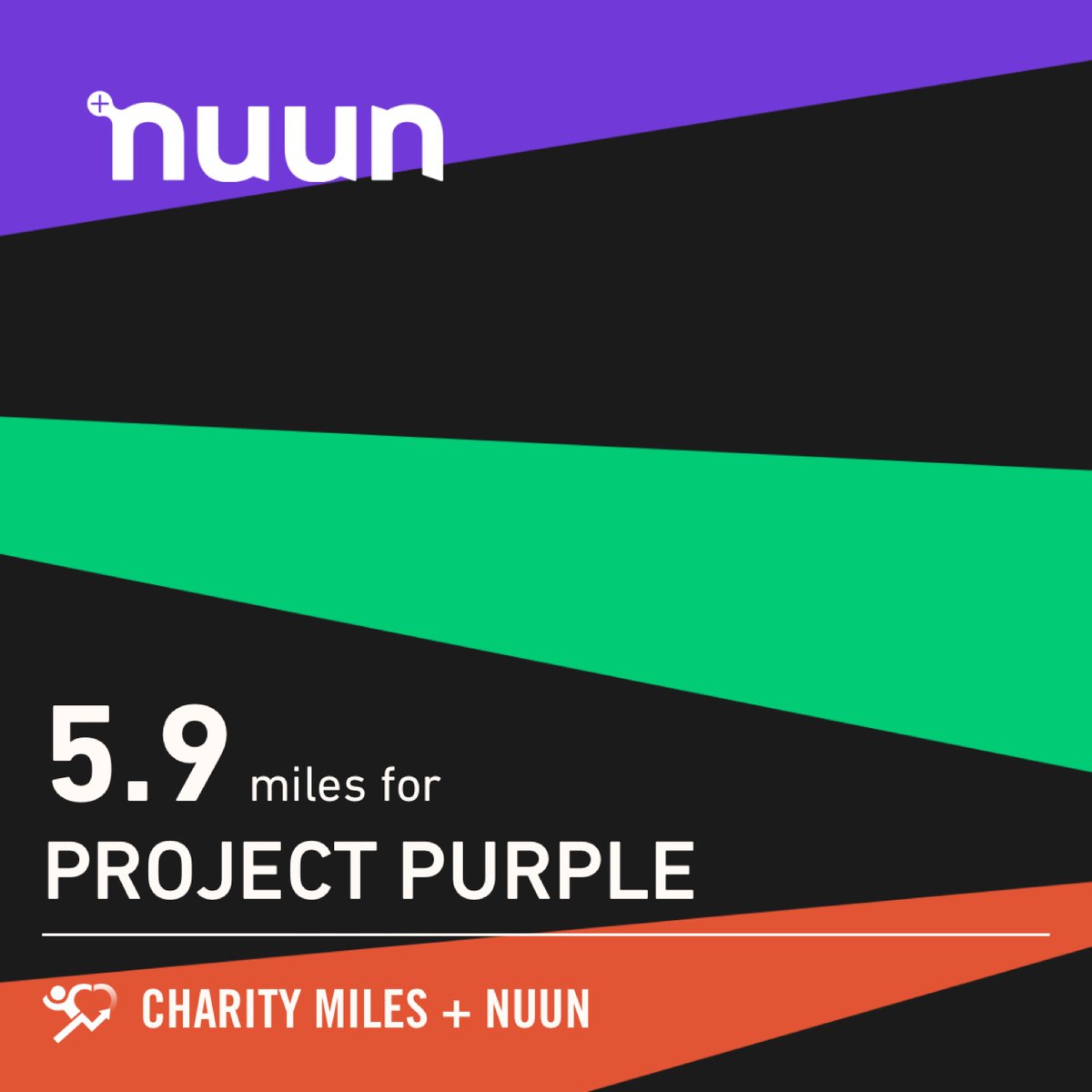 5.9 @CharityMiles for @Run4Purple sponsored by @nuunhydration. Join the #muuvment! #nuunlife