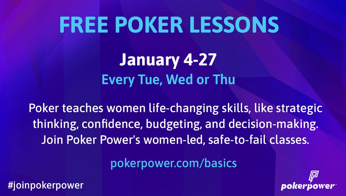 joinpokerpower's tweet photo. #JoinPokerPower and start working toward your 2022 goals by gaining life-changing skills, like strategic thinking, #confidence, budgeting and #decisionmaking. https://t.co/ZwFopcoK5U https://t.co/26uafOH9Sj