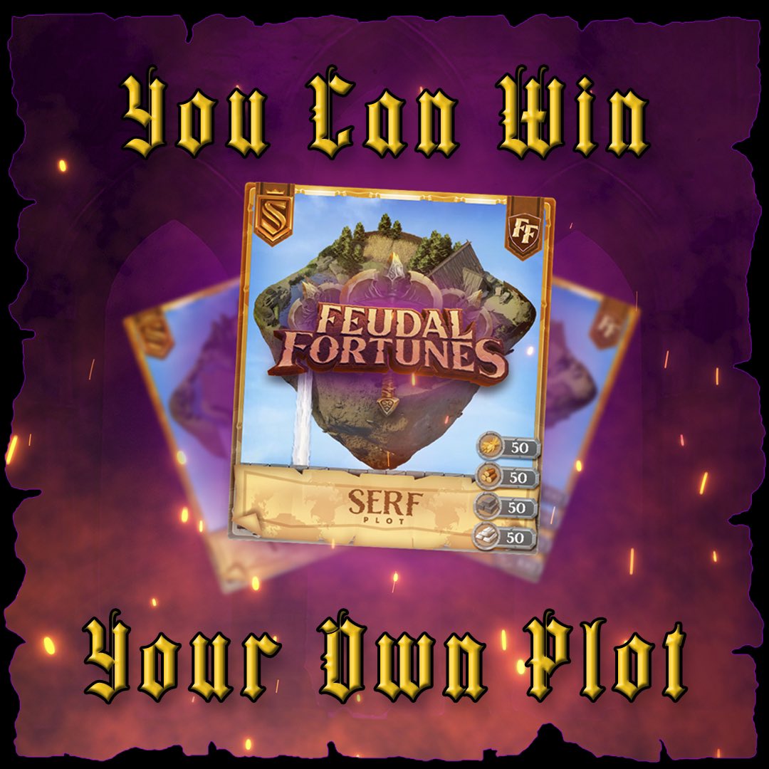 InertiaTorque's tweet image. Go check out the #FeudalFortunes discord where they’re giving away 100 #Landplot #NFTs to the most active members! Join the community and be part of the greatest upcoming #p2e game!

discord.gg/7wz5uJWw8n