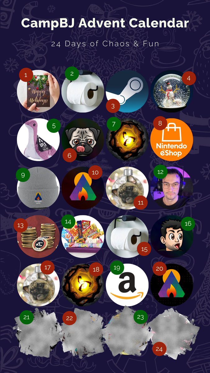 barelyjoshua's tweet photo. Congratulations to @MissLunaTink for winning todays prize. You will officially be the ONLY person to ever have 2 #CampBJ badges!
Tune into tomorrows stream for a chance to win another prize behind door 21! https://t.co/R9HsaRO91M https://t.co/J5GE8QLBXV