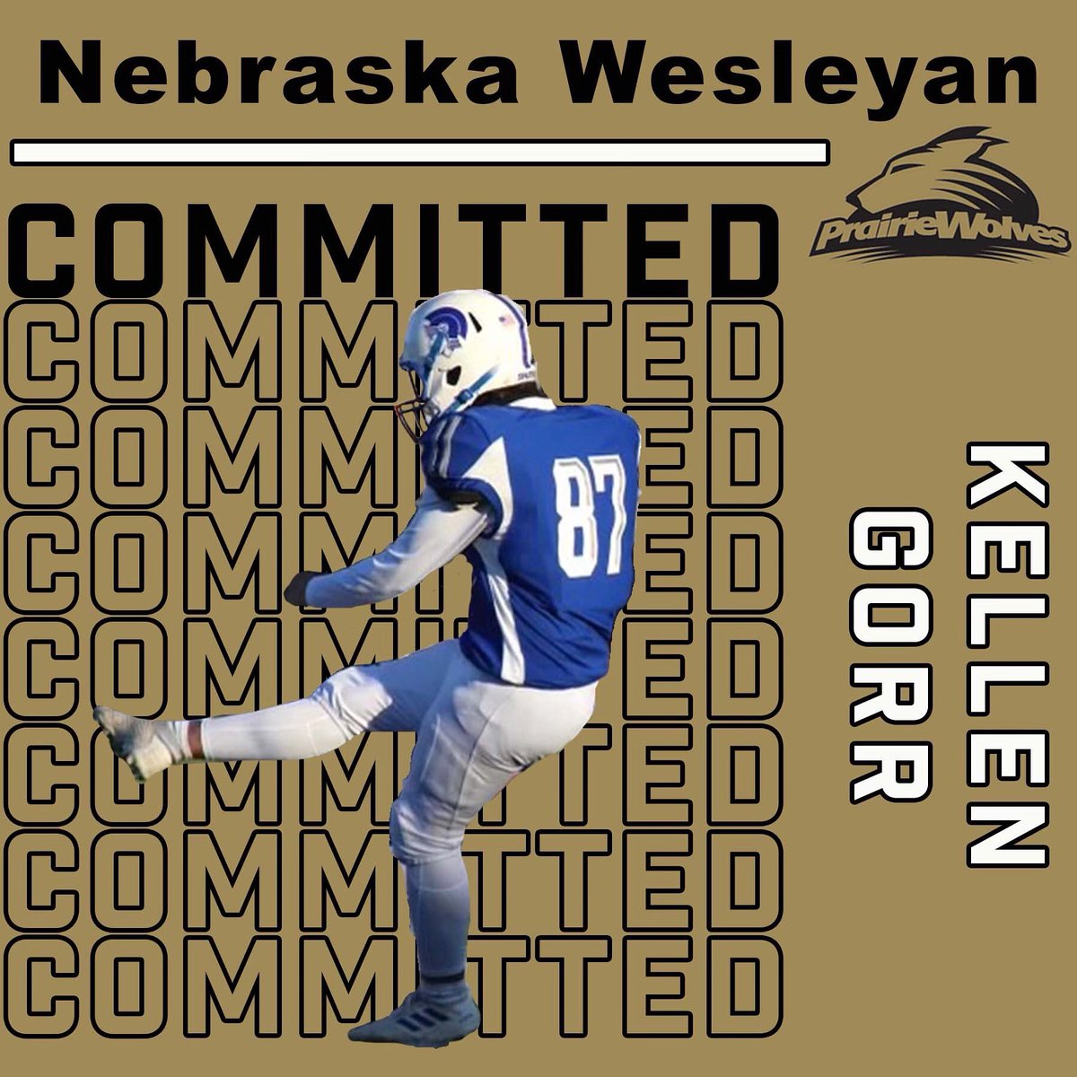 I am excited to announce I will be continuing my academic and football career at Nebraska Wesleyan University! Thanks to my friends and family for all the support. I am honored to be able to kick here in Lincoln. #pwolves 🏈 <a href="/CooperGosch/">Coach Gosch</a> <a href="/CoachCrume/">Kevin Crume</a> <a href="/NWUFootball/">NWU Football</a>