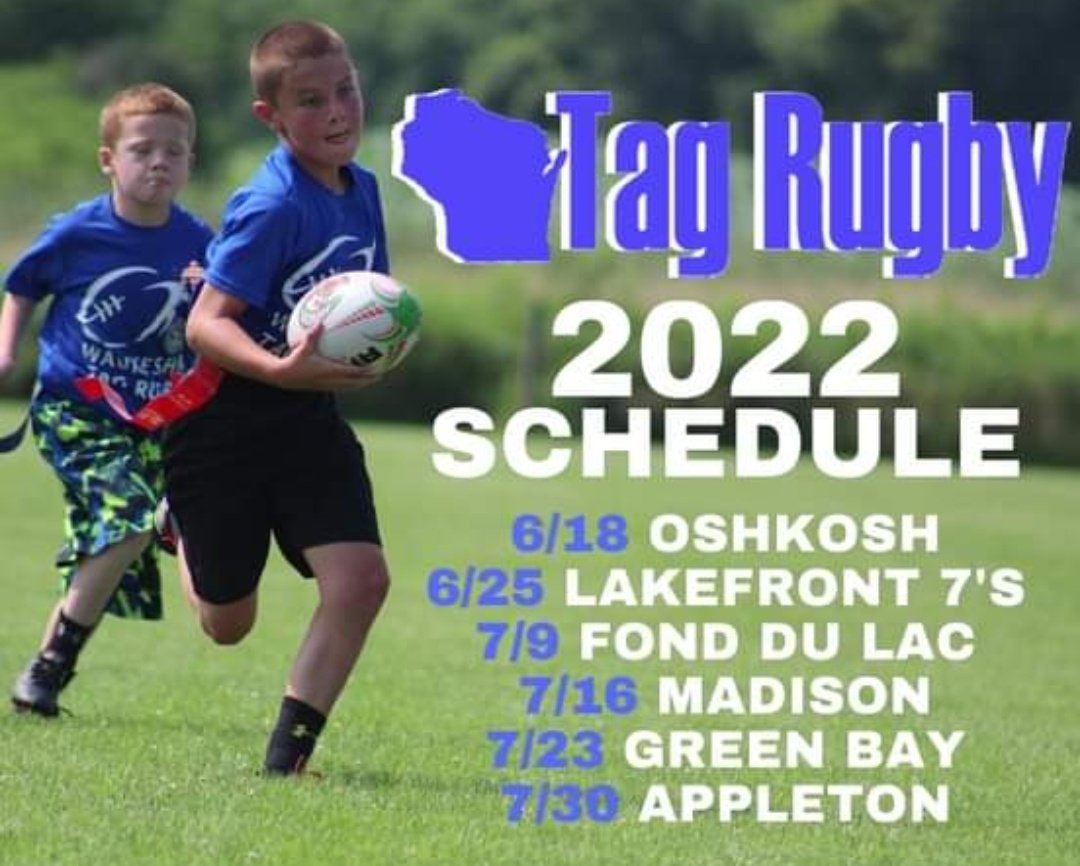 BadgerKings10's tweet photo. The new 2022 Wisconsin Tag Rugby schedule is out. This is where it all starts for the next generation for #rugby. Just putting a ball in their hands and having fun. Hit up @WiTagRugby for more info. #WisconsinTagRugby #TagRugby #NexGenRugby #WIGrassrootsRugby #Grassrootsrugby https://t.co/wrZhfJbLOQ