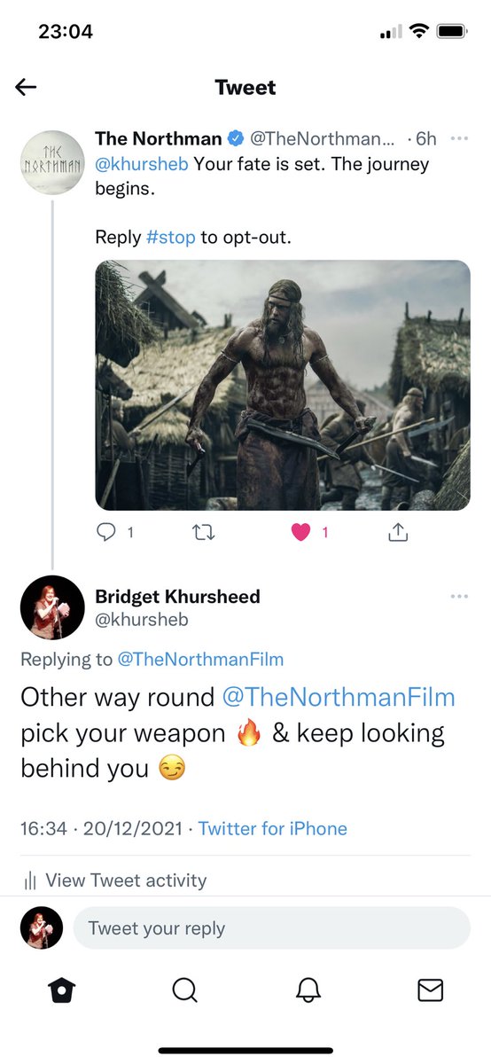 khursheb's tweet photo. Best #conversationstopper ?
Her lið ure ealdor eall forheawen,
god on greote. A mæg gnornian
se ðe nu fram þis wigplegan wendan þenceð.
@TheNorthmanFilm 💚 #Viking #revenge https://t.co/586EgXUPdR