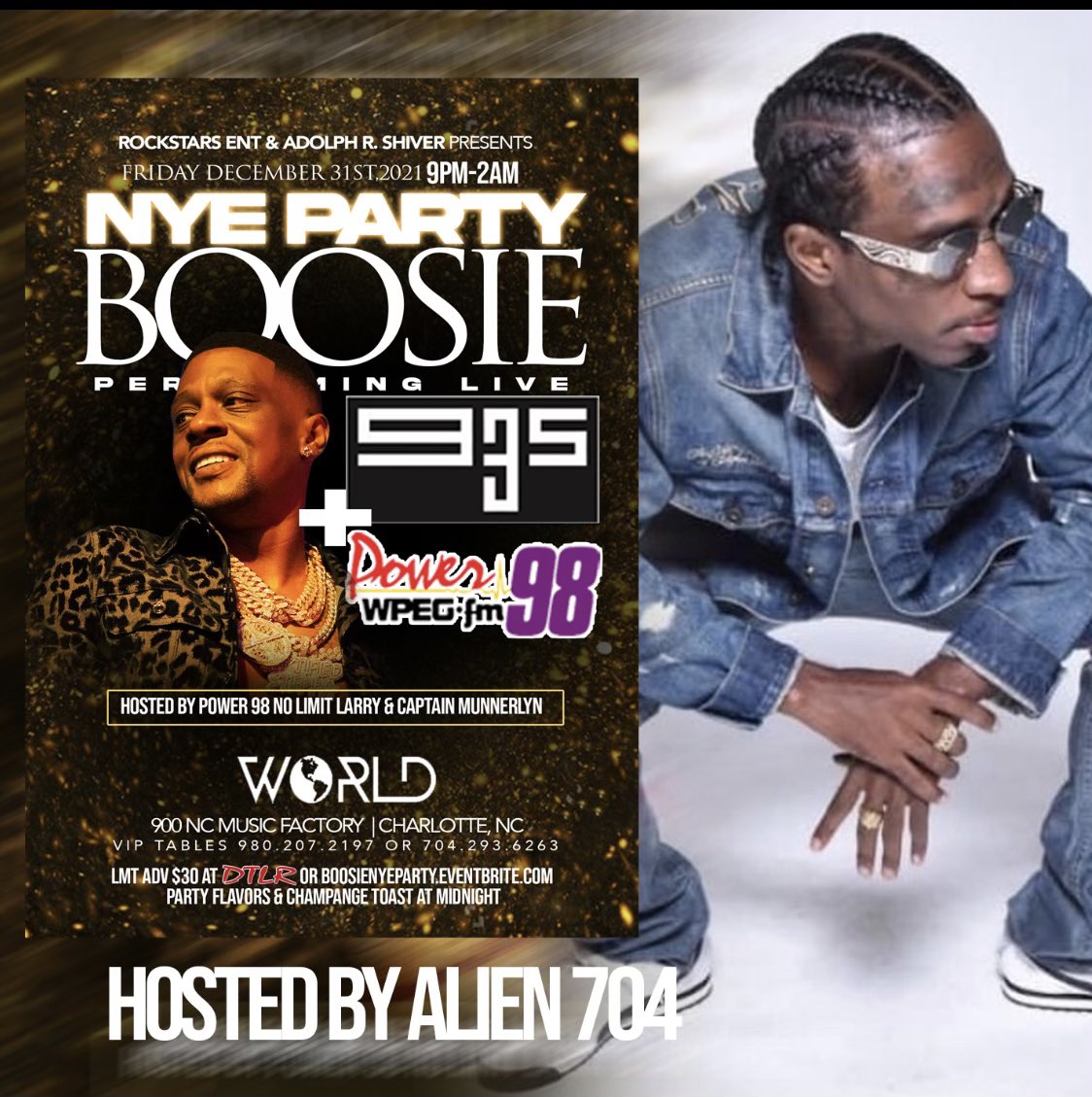 TheAlienWay's tweet image. It’s 🆙 #NewYearsEve twin 🦂@BOOSIEOFFICIAL 
#Charlotte 👽