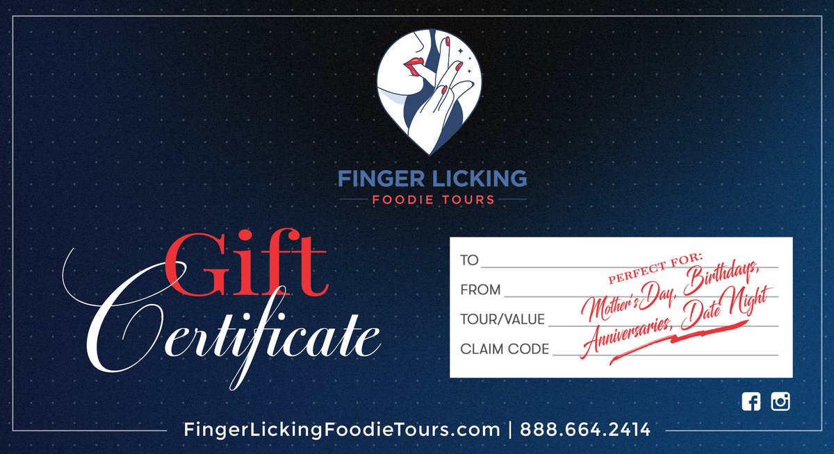 Looking for a fun & memorable gift for someone living in or visiting Las Vegas? Buy them a private, self-guided Finger Licking Foodie Tour! 🥘 Click here to buy @FingerLickTours Holiday Gift Certificates 👉 FingerLickingFoodieTours.com/gift-certifica…