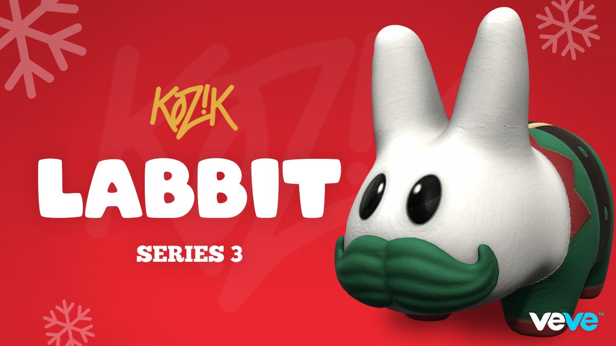 veve_official's tweet image. It's beginning to look a lot like LABBITS! 🎄🐇

@frankkozik's Labbit Series 3 features four holiday-themed "smorkers." Get yours when they drop Thu, 23 Dec. at 12PM PT!

#KozikxVeVe