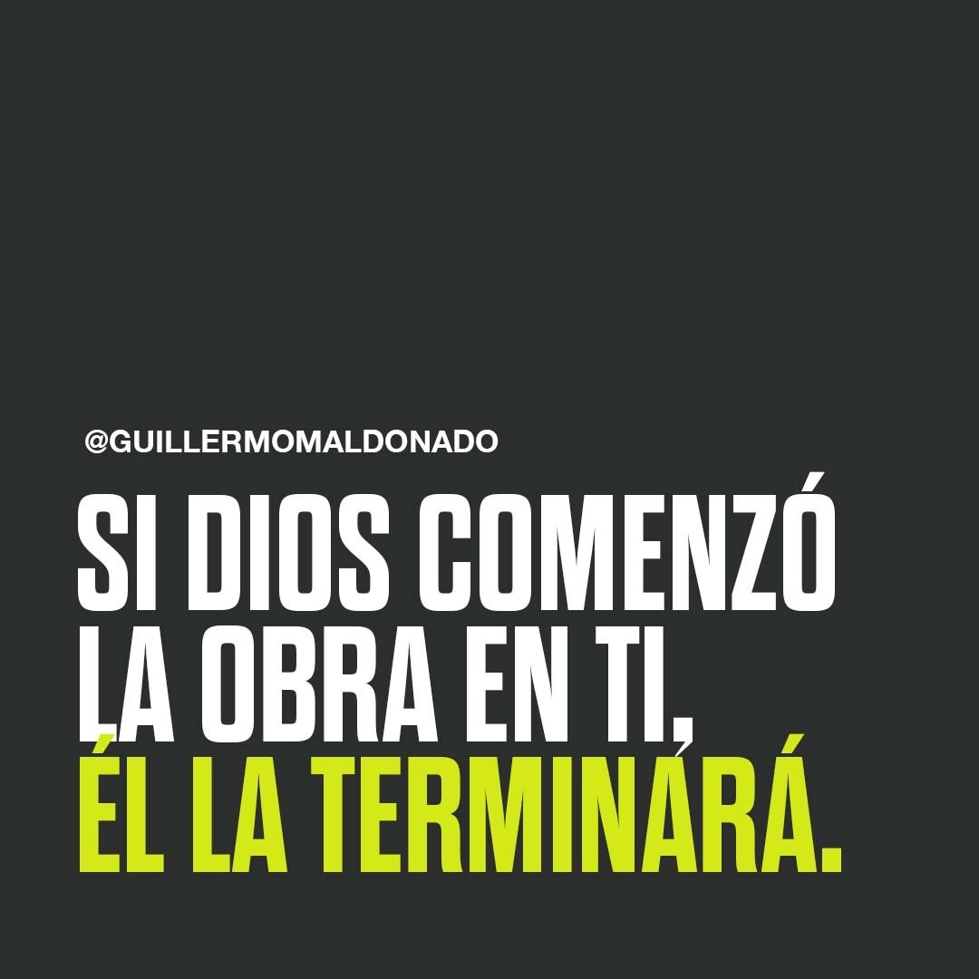 ApostolGM's tweet photo. DIOS NUNCA COMIENZA ALGO A TIEMPO A MENOS QUE YA LO HAYA TERMINADO EN LA ETERNIDAD.

Estoy convencido de esto: el que comenzó tan buena obra en ustedes la irá perfeccionando hasta el día de Cristo Jesús. - Filipenses 1:6 https://t.co/BoNrHmLMQY